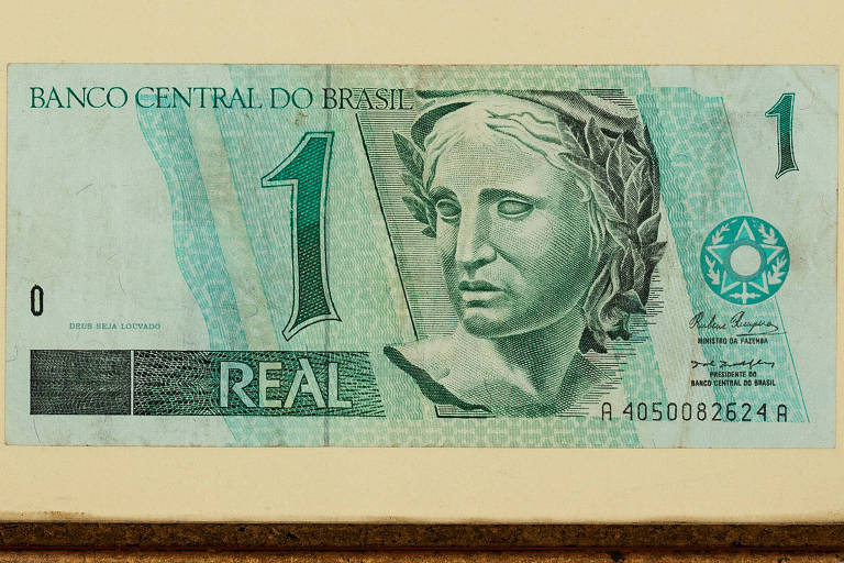 Nota de 1 Real, aceita como pagamento até os dias atuais.