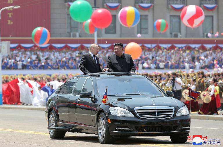 Putin visita Kim na Coreia do Norte e assina assina pacto de defesa mútua 