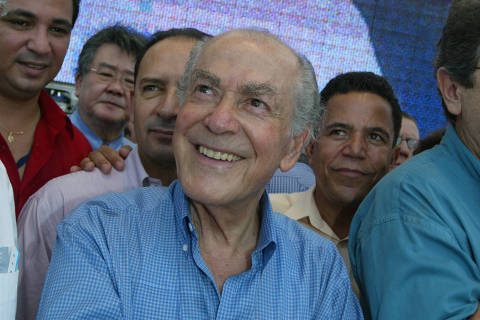 O ex governador Fluminense Leonel Brizola durante festa da Força Sindical , na praça campo de Bagateli, zona norte de São Paulo, em comemoração ao dia do trabalhador. São Paulo SP 01.05.2003 BRASIL Foto: Caio Guatelli/Folha Imagem