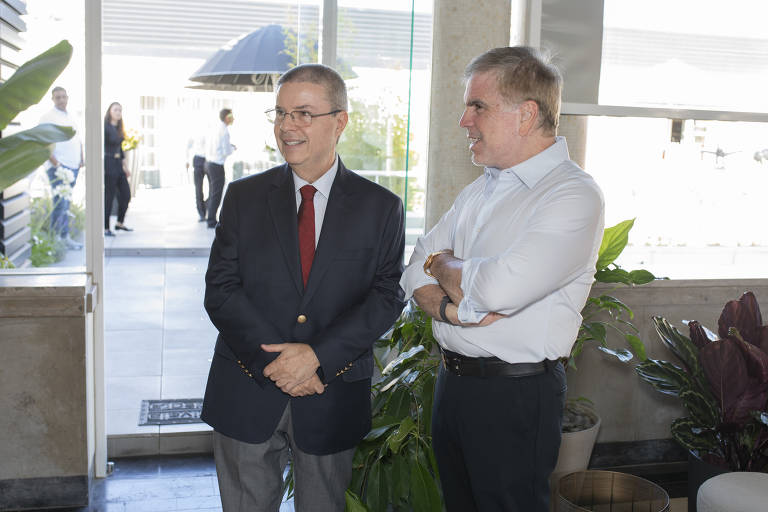 O ministro do Tribunal de Contas da União (TCU) Antonio Anastasia e o empresário Flávio Rocha, dono da rede de lojas Riachuelo