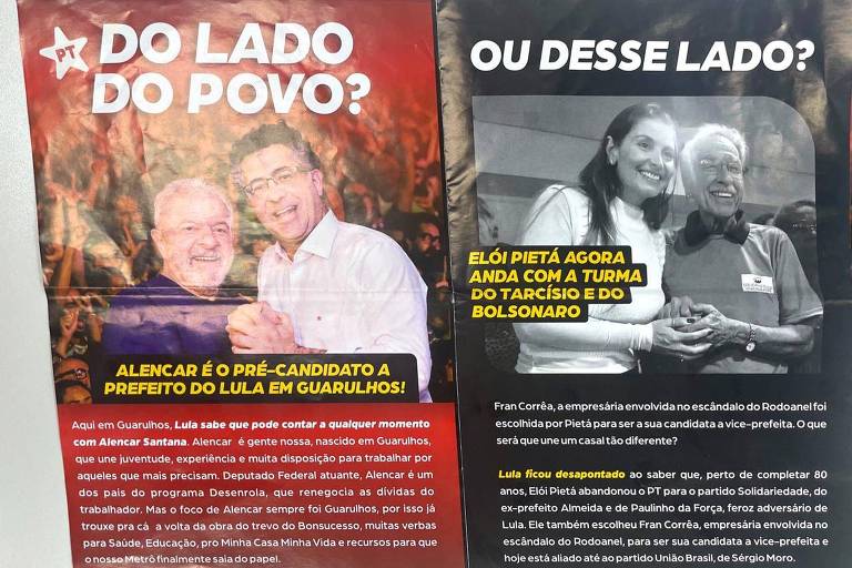Panfleto do PT de Guarulhos que foi apreendido por ordem da Justiça Eleitoral