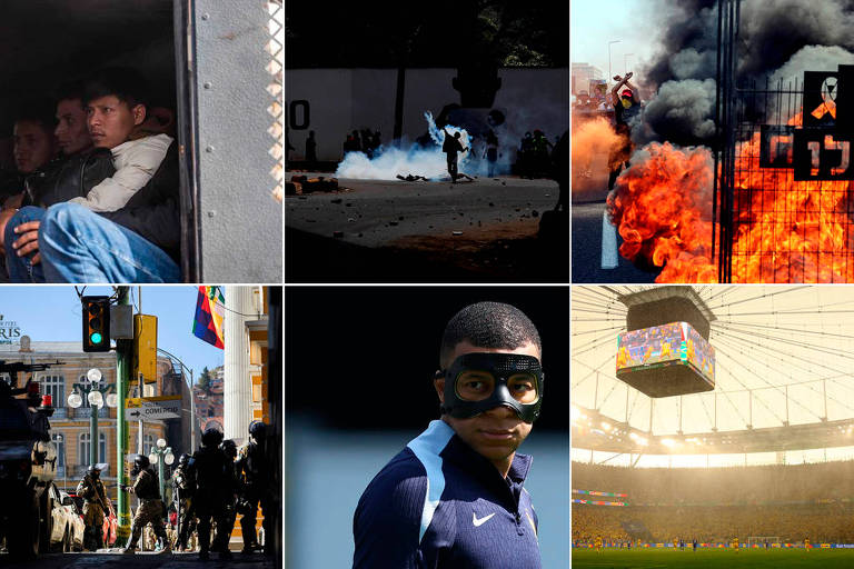 O mundo em 15 fotos; 30 dias para as Olimpíadas, golpe na Bolívia e debate de Trump e Biden