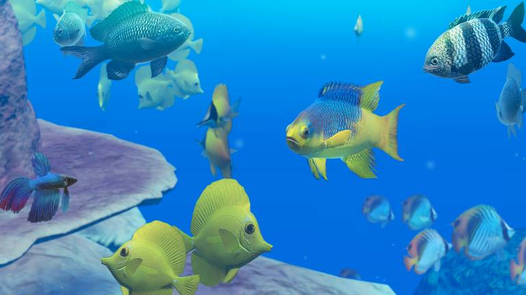 Cena do jogo 'Endless Ocean Luminous', para Nintendo Switch