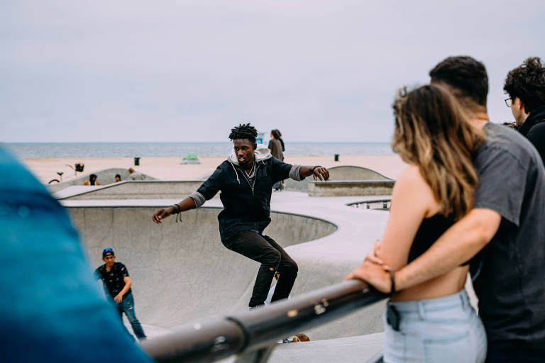 Parque de skate em Venice Beach, em Los Angeles