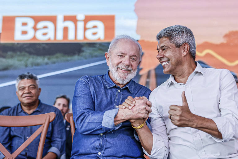 O presidente Lula e o governador da Bahia, Jerônimo Rodrigues