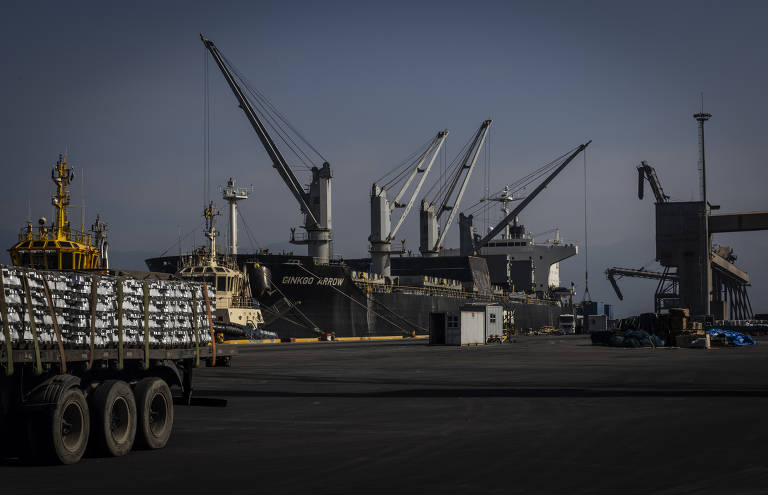 Navio atracado no porto de São Francisco do Sul