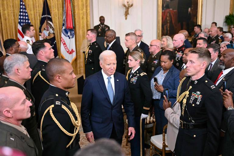 Biden participa de cerimônia de entrega de medalhas na Casa Branca, no início de julho