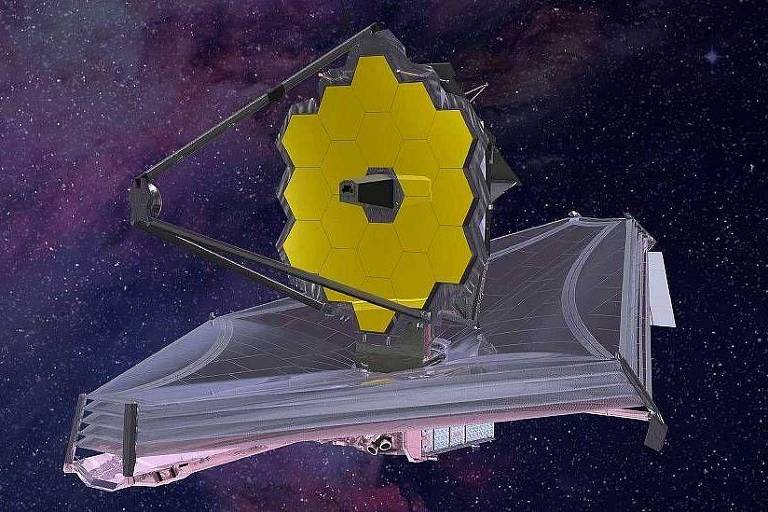 ilustração do telescopio espacial James Webb