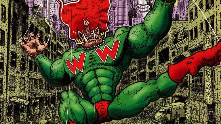 Veja imagens do super-herói underground Wonder Wart-Hog, criado por Gilbert Shelton