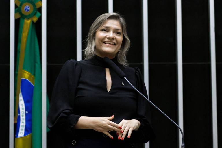Deputada federal Luciene Cavalcante (PSOL-SP) durante sessão da Câmara