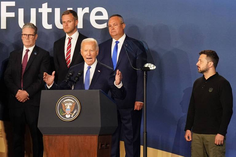 Líderes europeus defendem Biden após confusão de nomes na cúpula da Otan