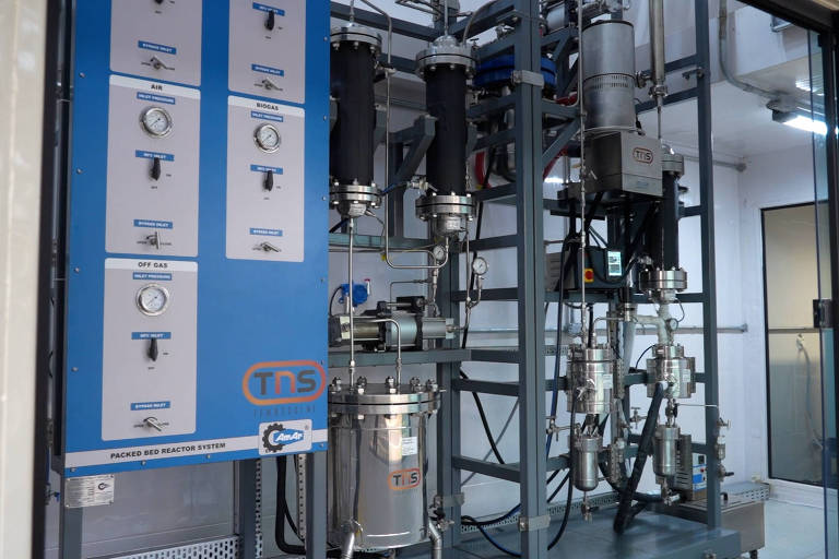 máquinas de conversão de biogás