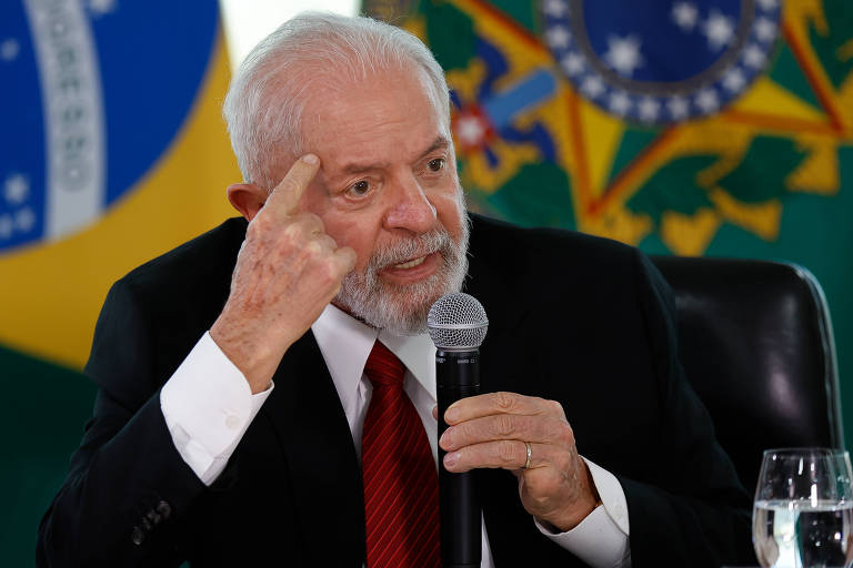 O presidente Lula (PT) durante reunião com empresários da indústria de alimentos