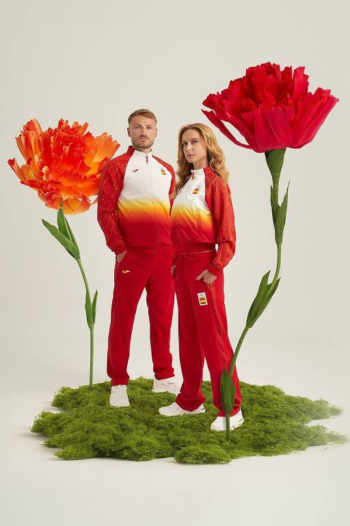 Uniforme da delegação  da Espanha