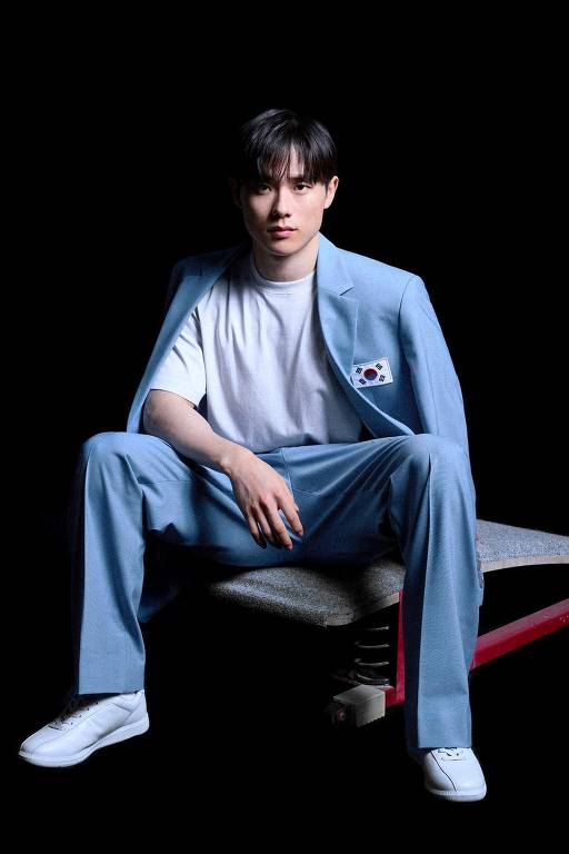 Uniforme da delegação da Coreia do Sul, da marca Musinsa Standard