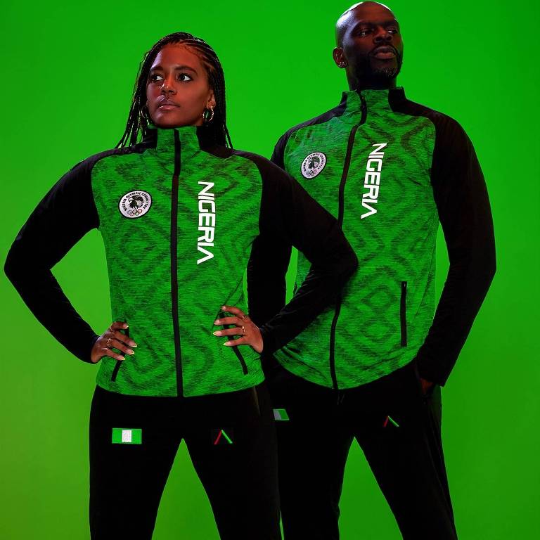 Uniforme da delegação da Nigéria, da marca Actively BLACK