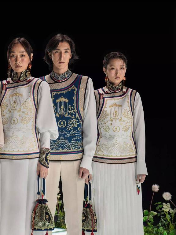 Uniforme da delegação da Mongólia, da marca Michel&Amazonka