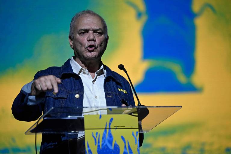 O presidente do Comitê Olímpico do Brasil, Paulo Wanderley, discursa em Brasília