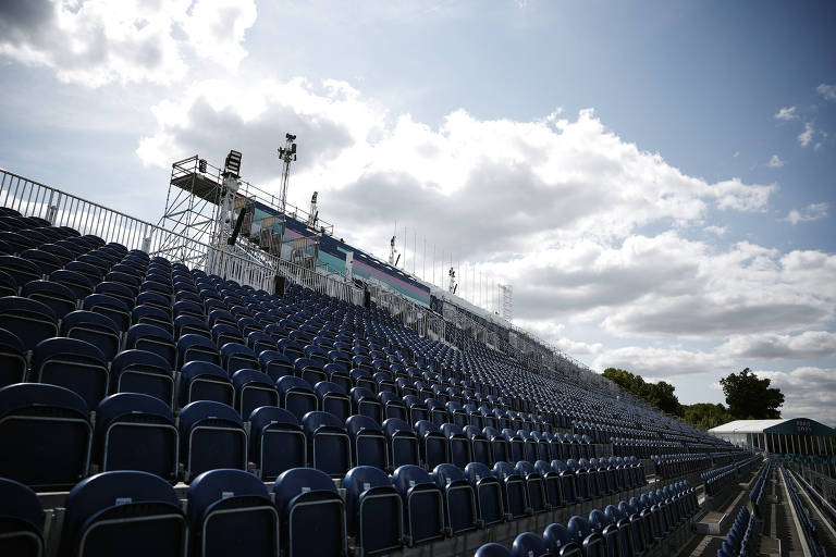 A arquibancada montada em Versalhes