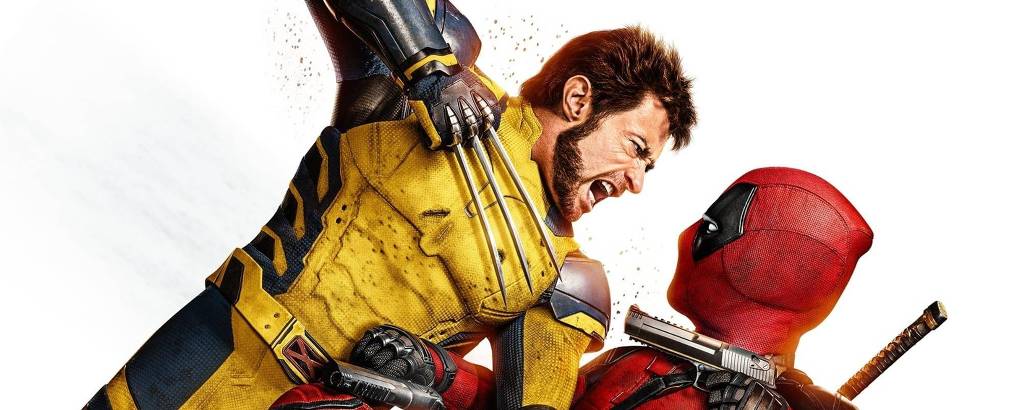Hugh Jackman e Ryan Reynolds em cartaz do filme 'Deadpool e Wolverine'