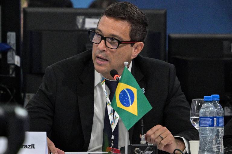 Presidente do Banco Central do Brasil, Roberto Campos Neto, durante reunião dos ministros das finanças do G20 em São Paulo