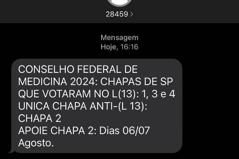 Conselho de Medicina aciona PF por mensagens com conteúdo anti-Lula em eleição de conselheiros