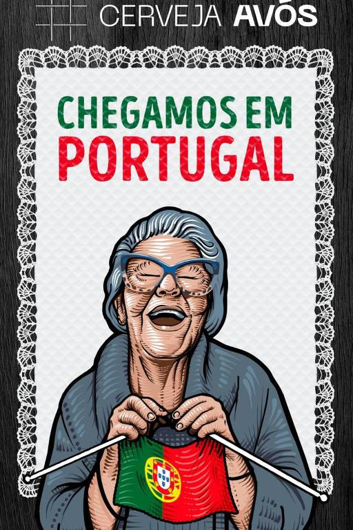 Ilustração da Cerveja Avós, que chega a Portugal