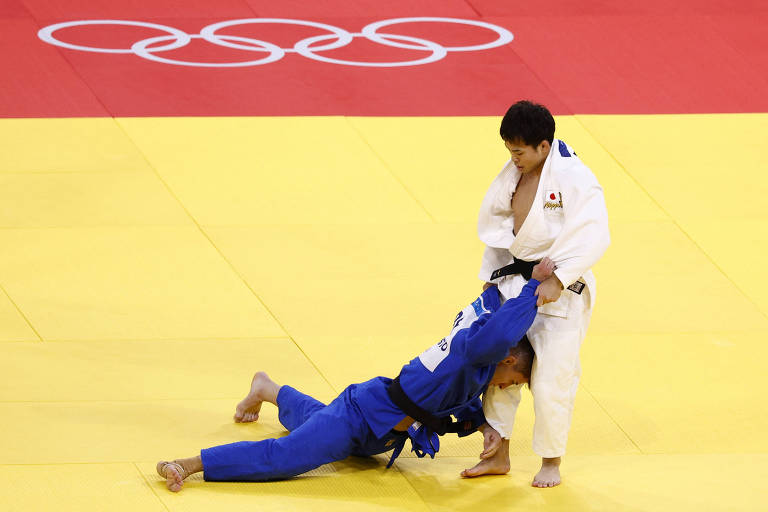 Michel Agusto durante derrota para o japonês Ryuju Nagayama
