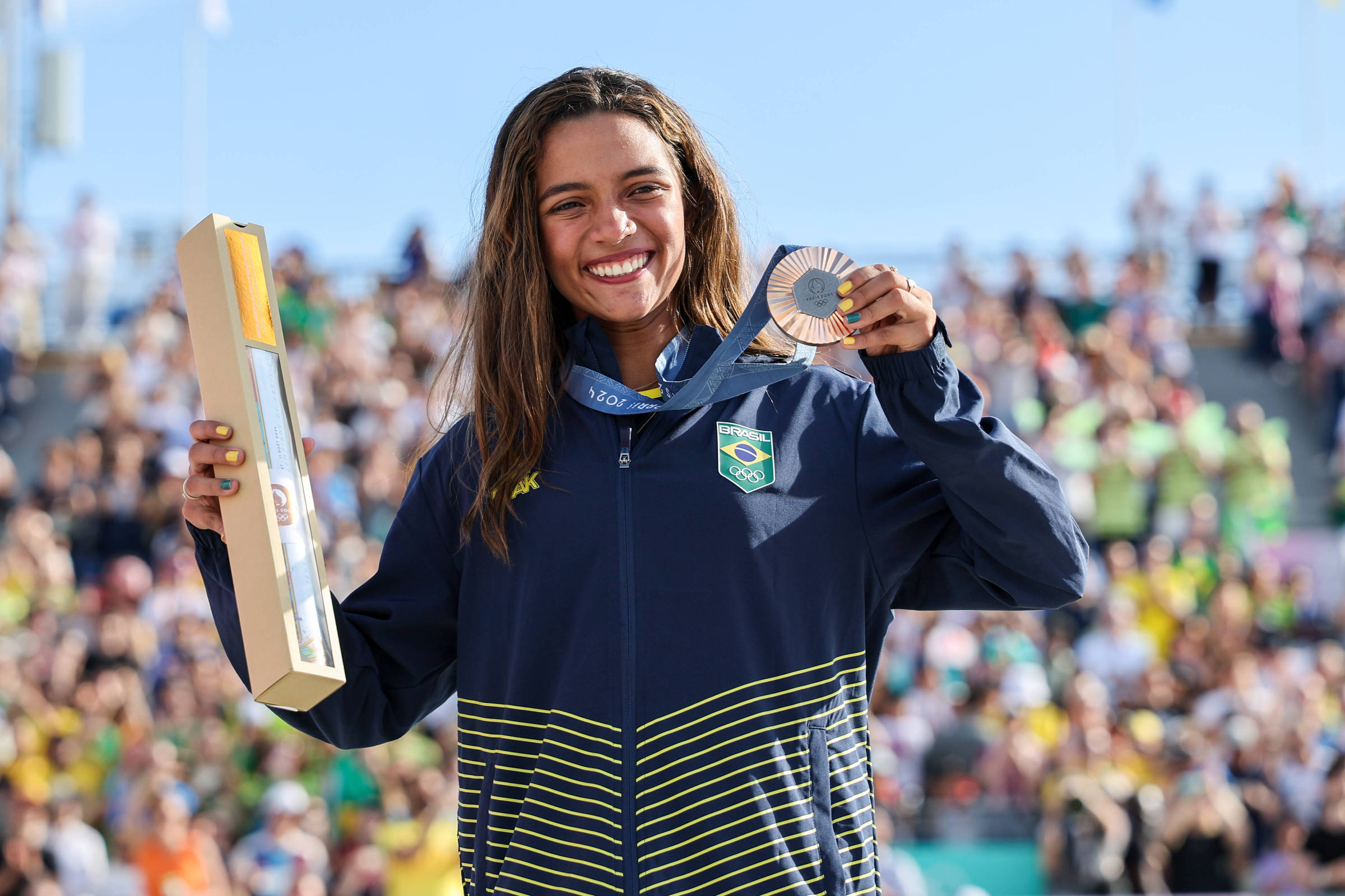 Medalha de Rayssa Leal nas Olímpiadas sobe audiência da Globo em 60%