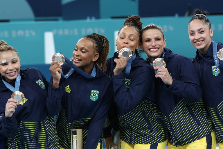 Brasil é bronze na ginástica artística por equipes em Paris-2024