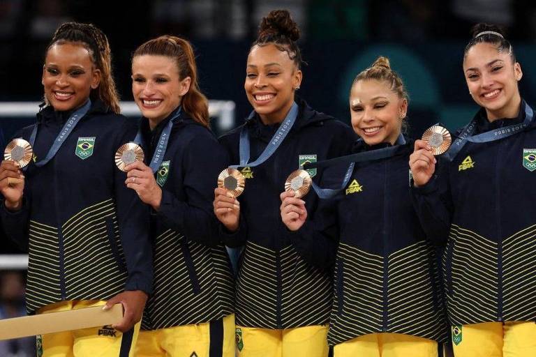 Equipe do Brasil conseguiu bronze inédito da ginástica em Paris
