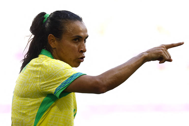 Marta em partida contra a Espanha nas Olimpíadas
