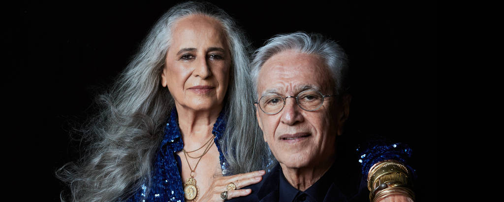 Maria Bethânia e Caetano Veloso, que saem juntos em turnê em 2024