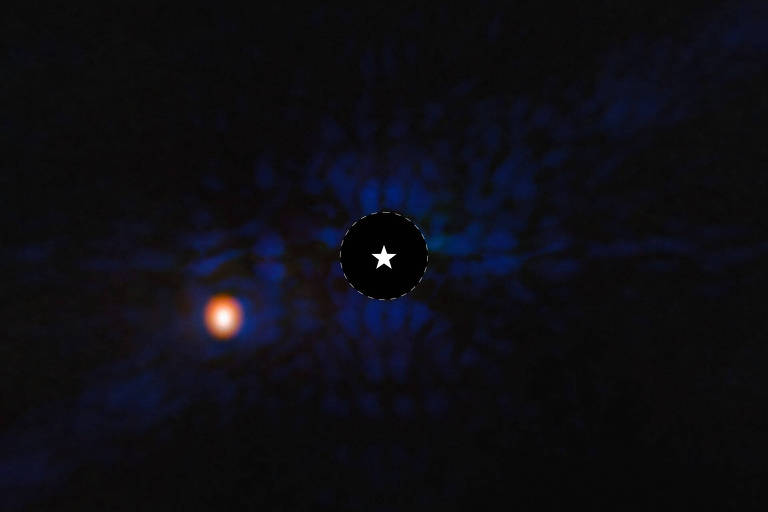 Telescópio Espacial James Webb revela presença de planeta ao bloquear luz da estrela Epsilon Indi A com coronógrafo