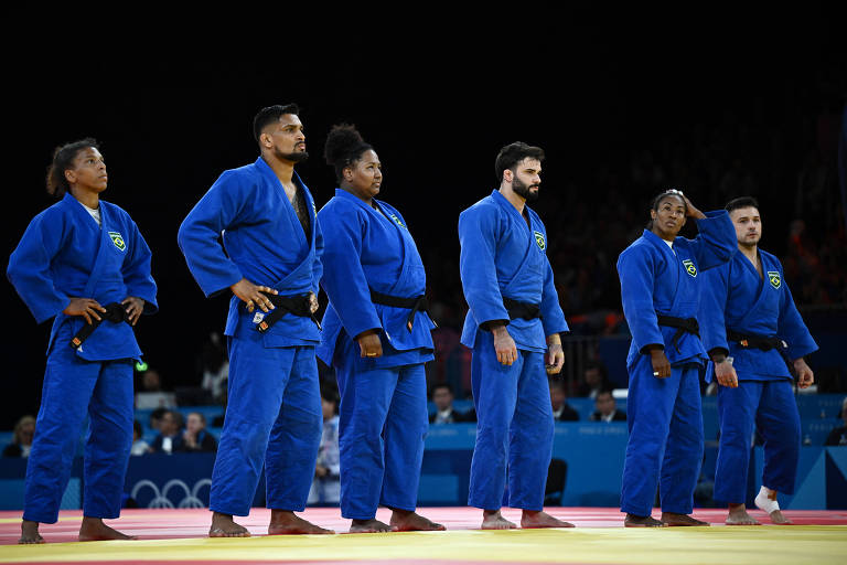 Equipe de judocas do Brasil disputam medalha nos Jogos Olímpicos de Paris-2024 