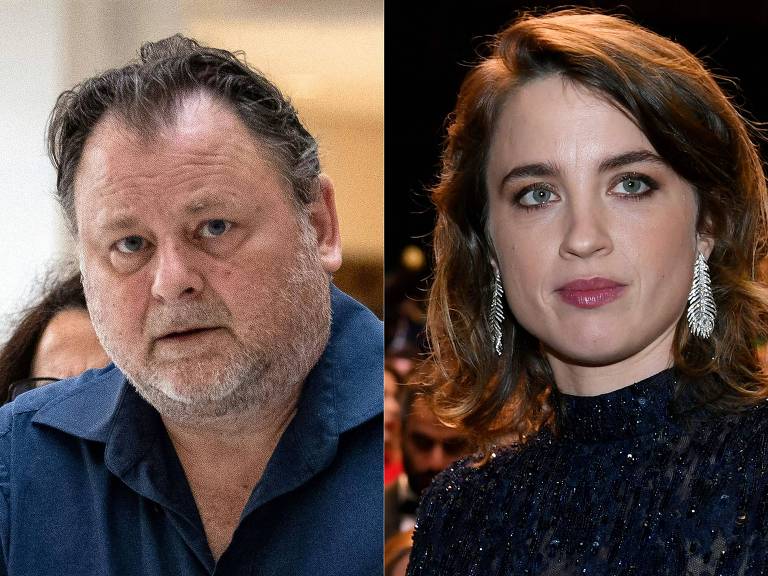 O cineasta Christophe Ruggia e a atriz Adele Haenel, ambos franceses