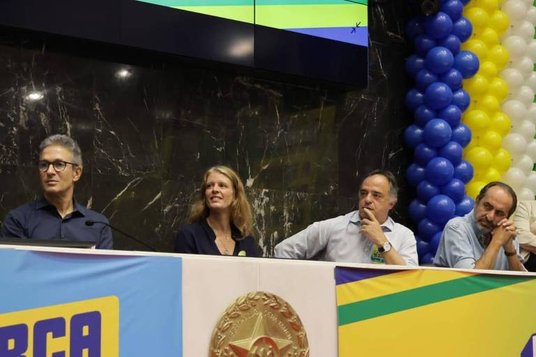 Zema, Luisa Barreto, Tramonte e Kalil na convenção do Republicanos em Belo Horizonte