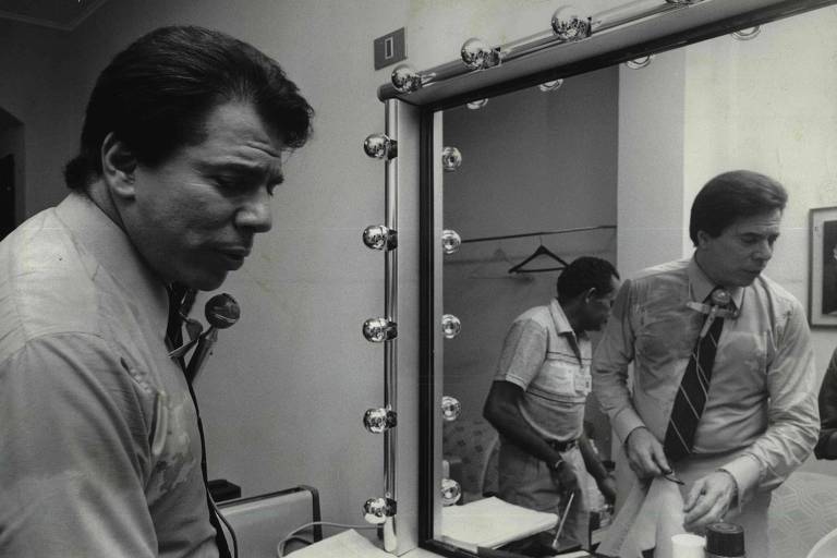 Silvio Santos em seu camarim em São Paulo.