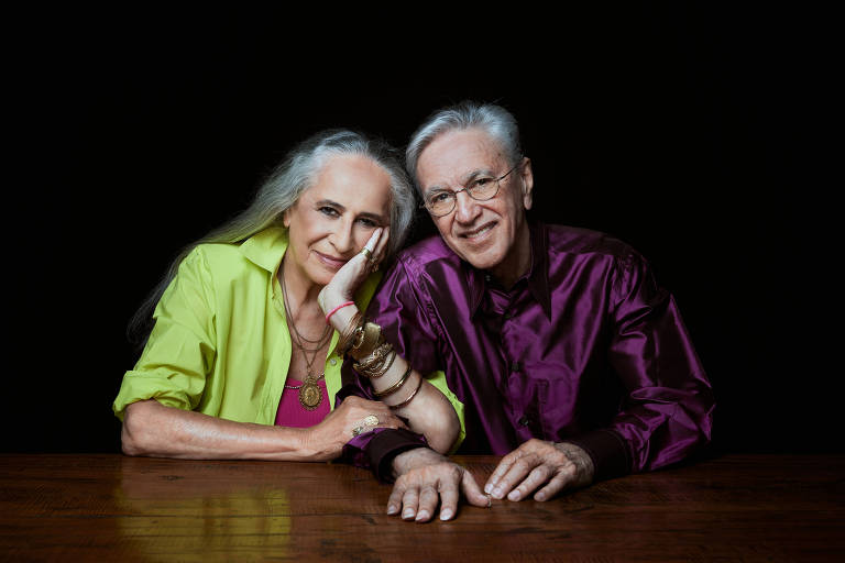 Maria Bethânia e Caetano Veloso, que saem juntos em turnê em 2024