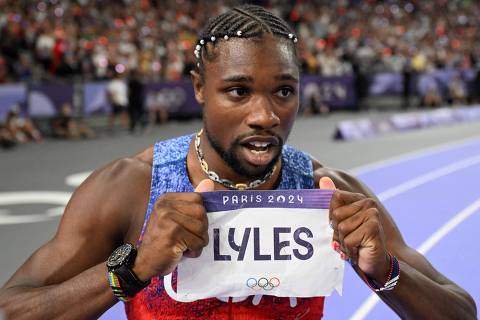 Lyles bate Thompson por 5 milésimos na final dos 100 m