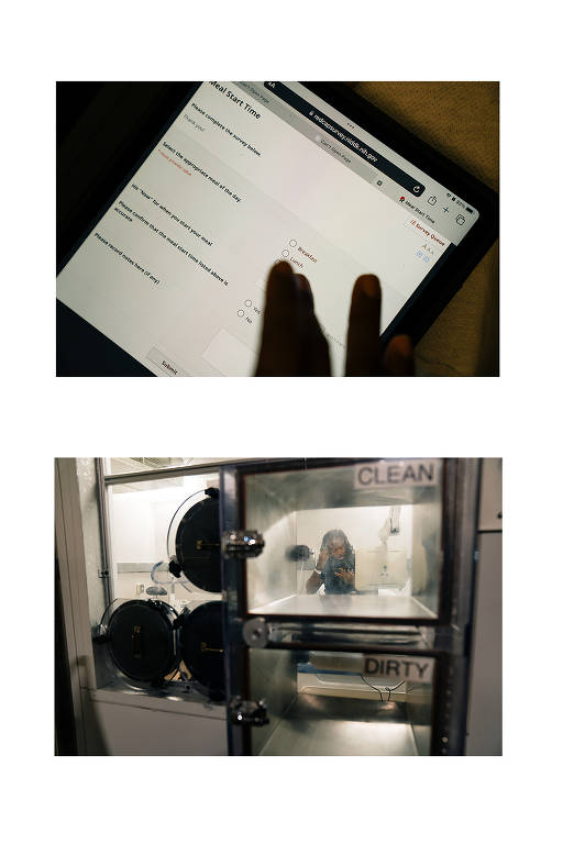 Ernest Jones respondeu a perguntas detalhadas num iPad e passou 24 horas por semana numa câmara metabólica