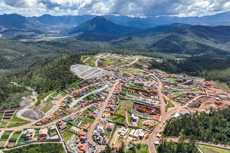 Vista panorâmica de Novo Bento Rodrigues, em Mariana