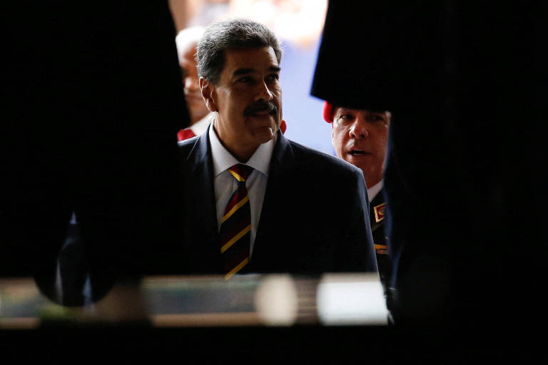 O ditador Nicolás Maduro no Tribunal Supremo de Justiça em Caracas