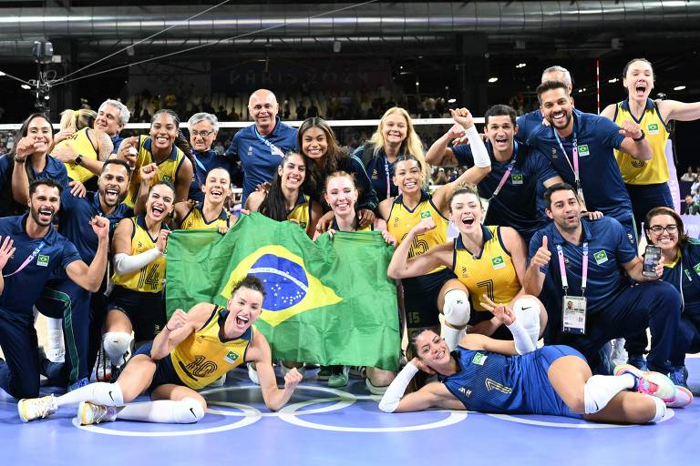 Brasil comemora conquista do Bronze sobre a Turquia