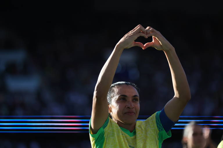 Final olímpica do futebol feminino entre Brasil e EUA, em Paris