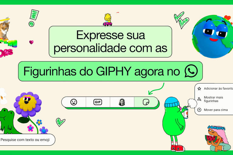 WhatsApp agora permite que usuários criem figurinhas com GIF disponíveis na plataforma Giphy