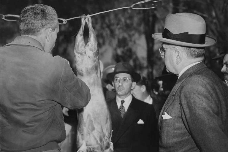 Getúlio Vargas em viagem ao interior do Rio Grande do Sul, em 1942