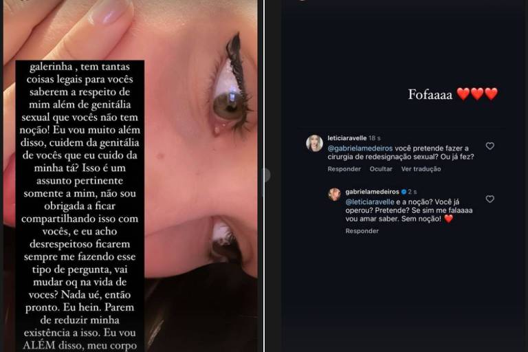 Em foto montagem, desabafo de uma atriz com os comentários nas redes sociais