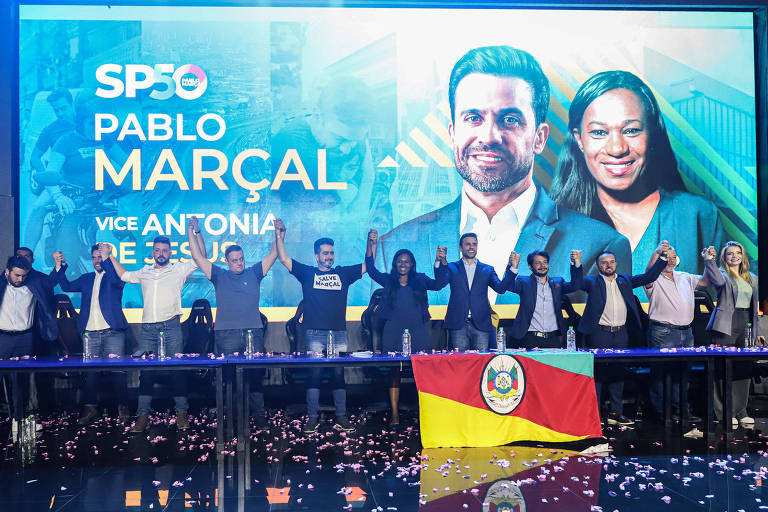 Convenção do PRTB, em 4 de agosto, que oficializou Pablo Marçal como candidato a prefeito