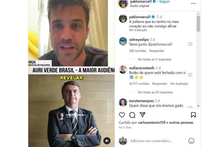 Marçal respondeu três dias depois, dizendo "eu não vou retroceder, me perdoe"